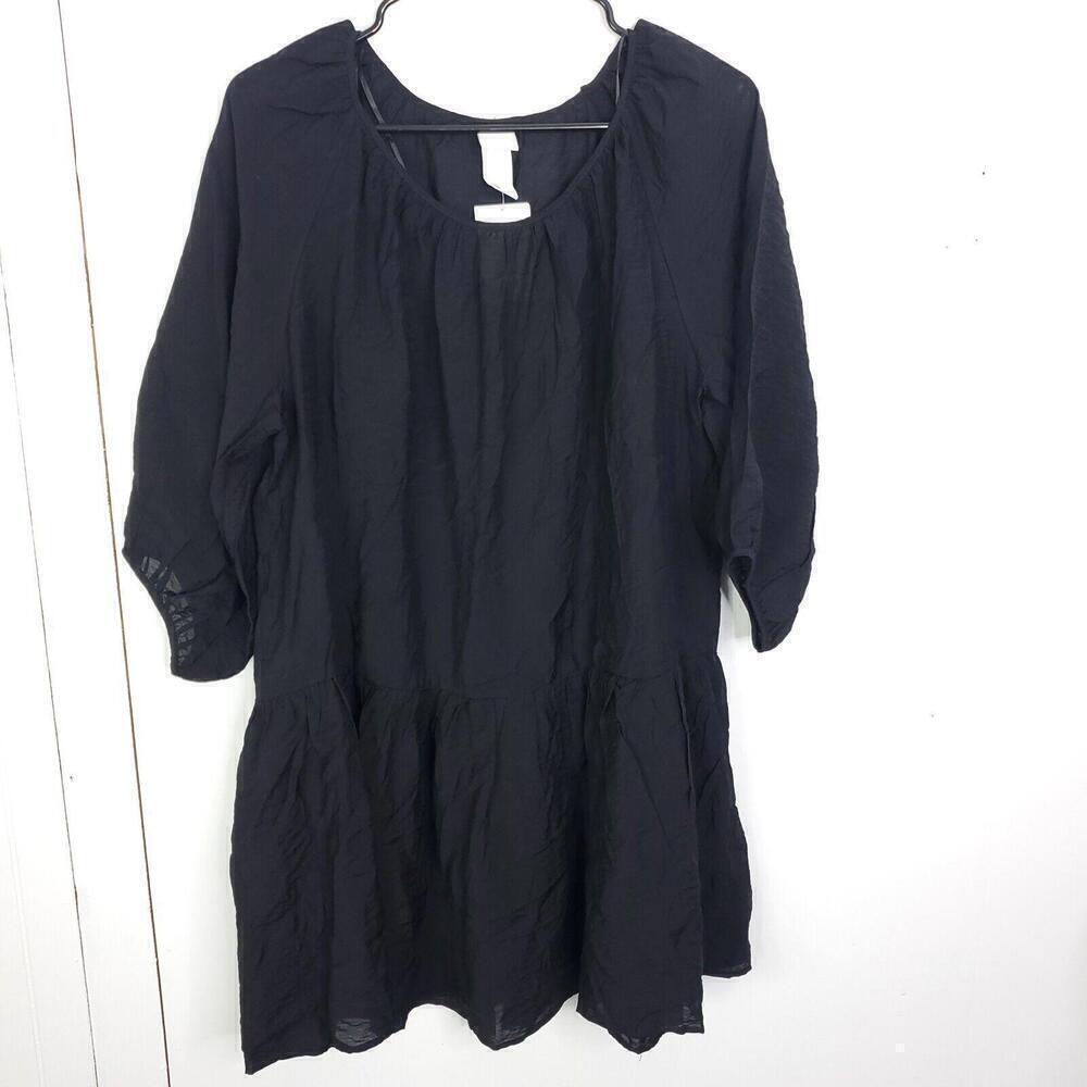 HM Dress Womens Small Peplum Mini Lightweight Little Black Dress LBD New Tags